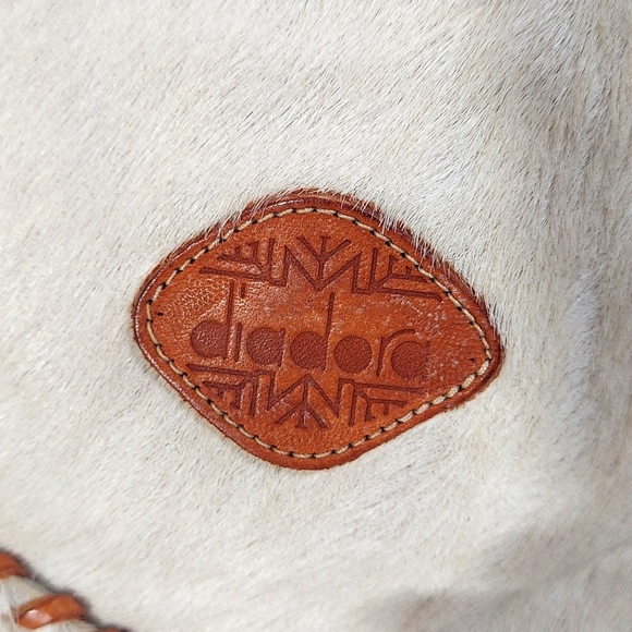 Diadora Vintage White Fur & Leather Wedge Heel Boots - Picture 9 of 16